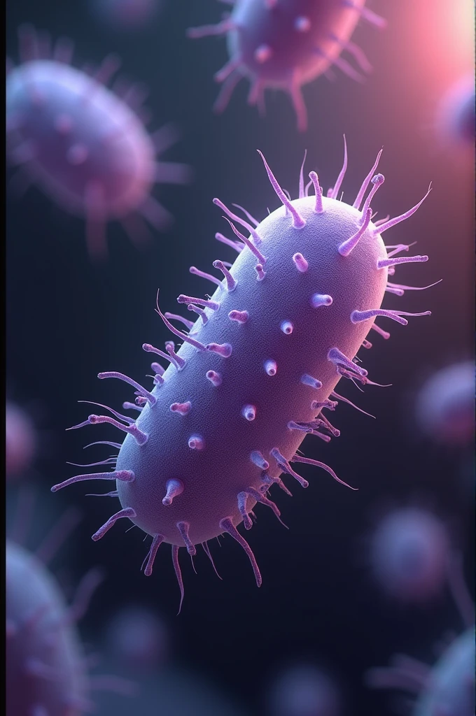 Cellular structure of the bacterium Bordetella pertussis 
