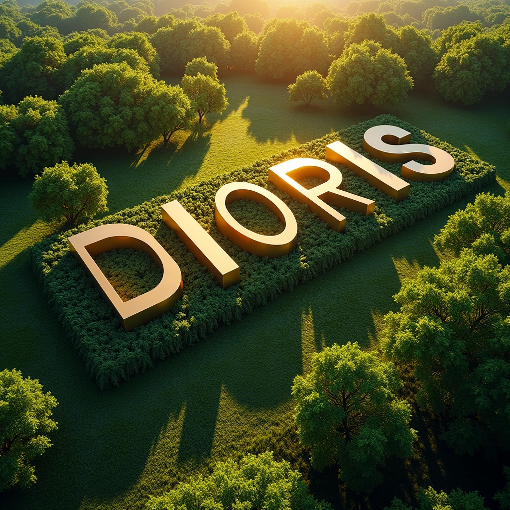 Those bold and giant DIORIS letters aerial view