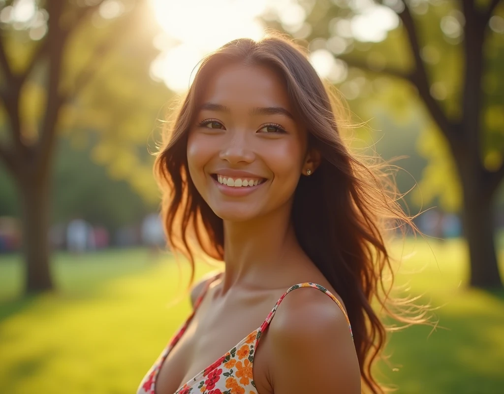 **[Scene 1: Park - Daytime]**

*Open with a bright, sunny day in a bustling park. The lead female model, **Emily**, is laughing and posing for pictures with her friends. She raises her arms confidently, wearing a sleeveless dress. The camera focuses on her smiling face and then zooms in on her clean, fresh underarms.*

**Narrator (V.O.):** "Feel confident and fresh all day long with [Brand Name] deodorant."

**[Scene 2: Office - Daytime]**

*Emily is in a professional setting, presenting a project to her colleagues. She raises her arm to point at a chart on a screen, her sleeveless blouse revealing her underarms.*

**Narrator (V.O.):** "No matter the occasion, [Brand Name] keeps you protected."

**[Scene 3: Gym - Early Morning]**

*Emily is at the gym, finishing up an intense workout. She lifts a kettlebell above her head, her sleeveless tank top showing her underarms.*

**Narrator (V.O.):** "Stay fresh and dry even during the toughest workouts."

**[Scene 4: Date Night - Evening]**

*Emily is on a date, wearing a sleeveless evening dress. She raises her arms while dancing, looking confident and beautiful.*

**Narrator (V.O.):** "Let your confidence shine through every moment."

**[Scene 5: Picnic - Weekend Afternoon]**

*Emily is at a picnic with family, reaching up to hang a decoration on a tree. Her sleeveless summer dress reveals her underarms.*

**Narrator (V.O.):** "For all the moments that matter, trust [Brand Name]."

**[Scene 6: Park - Daytime]**

*Return to the initial scene in the park. Emily and her friends are posing again, all laughing and carefree. She raises her arms, and the camera captures the group’s joy and energy.*

**Narrator (V.O.):** "Confidence in every raise, freshness in every move. [Brand Name] – because you deserve to feel amazing, always."

**[Final Scene: Product Shot]**

*Show the product on a clean, minimalist background. The [Brand Name] logo and tagline are prominently displayed.*

**Narrator (V.O.):** "[Brand Name] Deodorant. Your