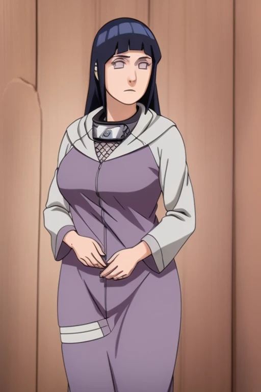 A beautiful mature woman, 34 years old, Hinata Hyuuga Uzumaki, character from Boruto: Next Generations, detailed realistic portrait, large breasts, short dark hair, wearing housewife clothes, pale skin, serene expression, intricate detailed face, delicate features, beautiful eyes, cinematic lighting, photorealistic, digital art
