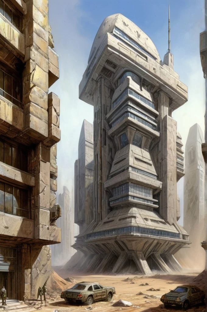 John Blanche Style, Office Buildings, Conglomerate stone,
science fiction, building, architecture
science fiction, building, architecture