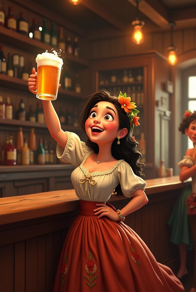 Policarpa Salavarrieta animated in 2D and with beer
