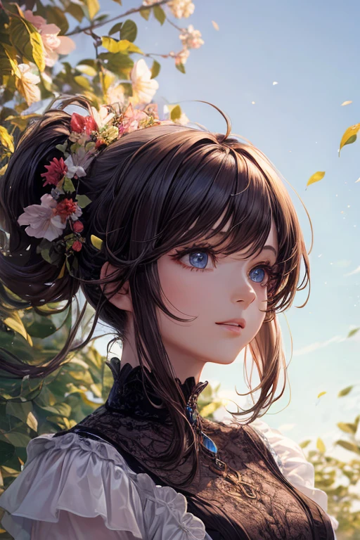 a woman, hair sways in the gentle breeze, incredibly beautiful, best quality, high resolution, ultra detailed,