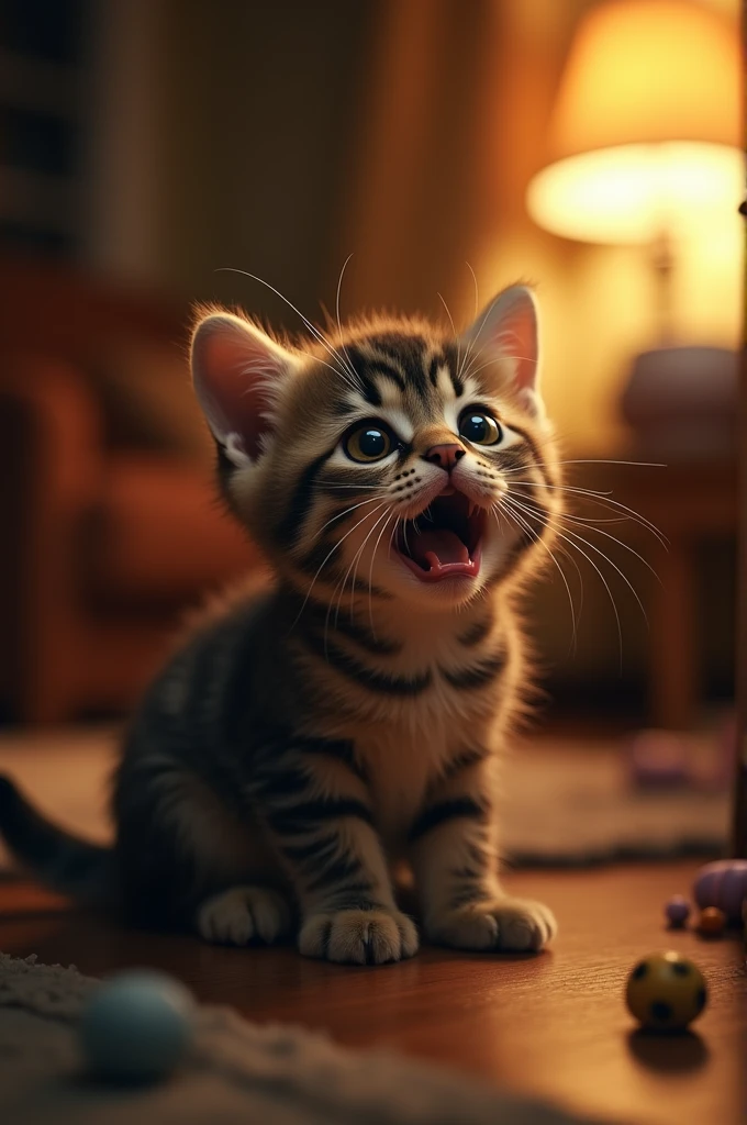 A cat crying