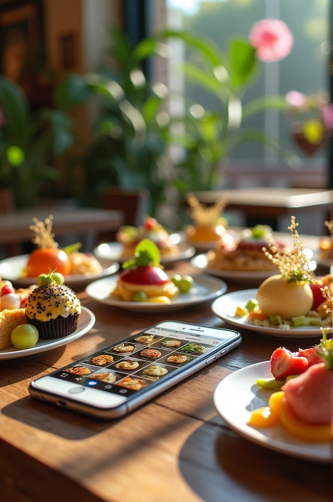 Create an image with 15k followers on food photos for Instagram posting