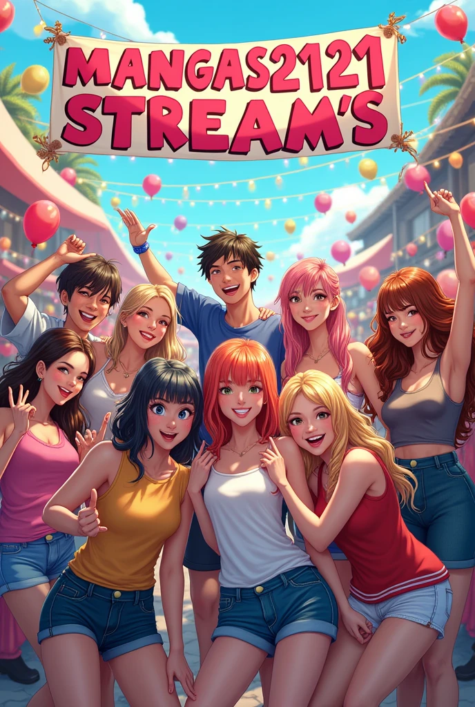 group photo where it says Mangas2121 Stream's