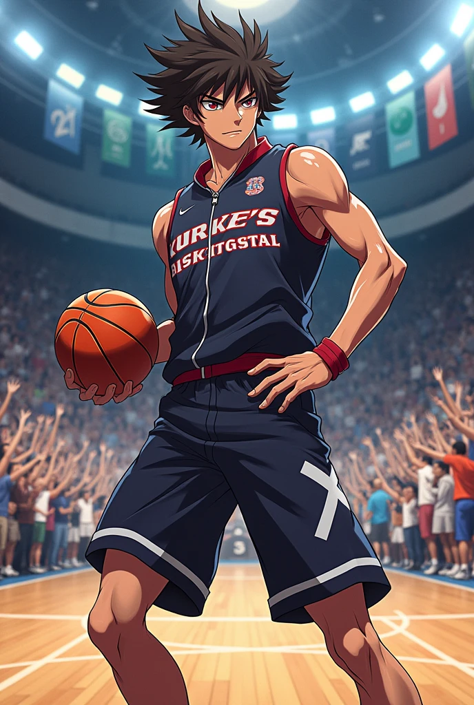 Un personnage basé sur l’univers du manga animé ;kuroko’s basket : inspiré par tout les joueurs de la génération miracle ,pour créer le joueur miracle en survêtement de sport Basketball son portrait, lui avec le charisme des joueurs de la génération miracle