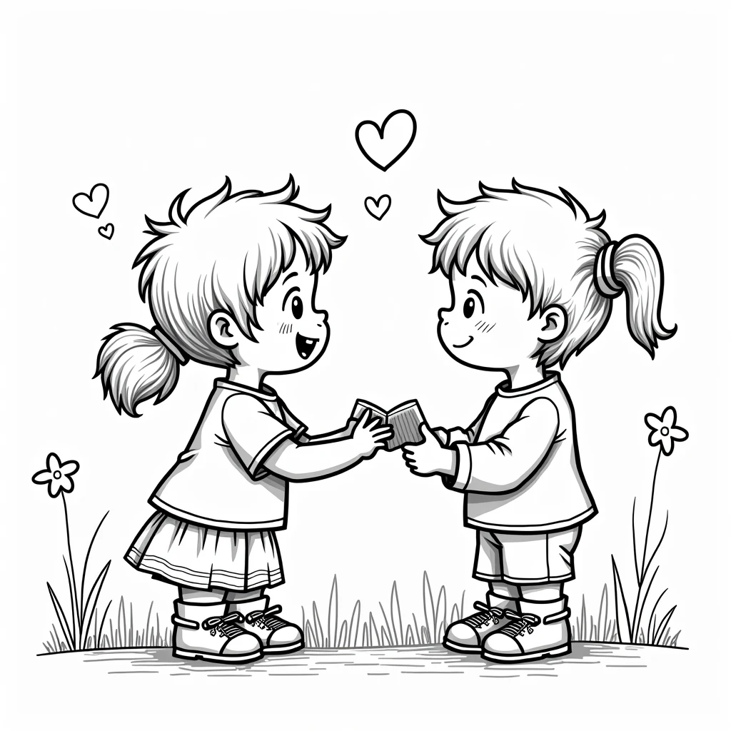 Create a coloring page specifically for autistic ren