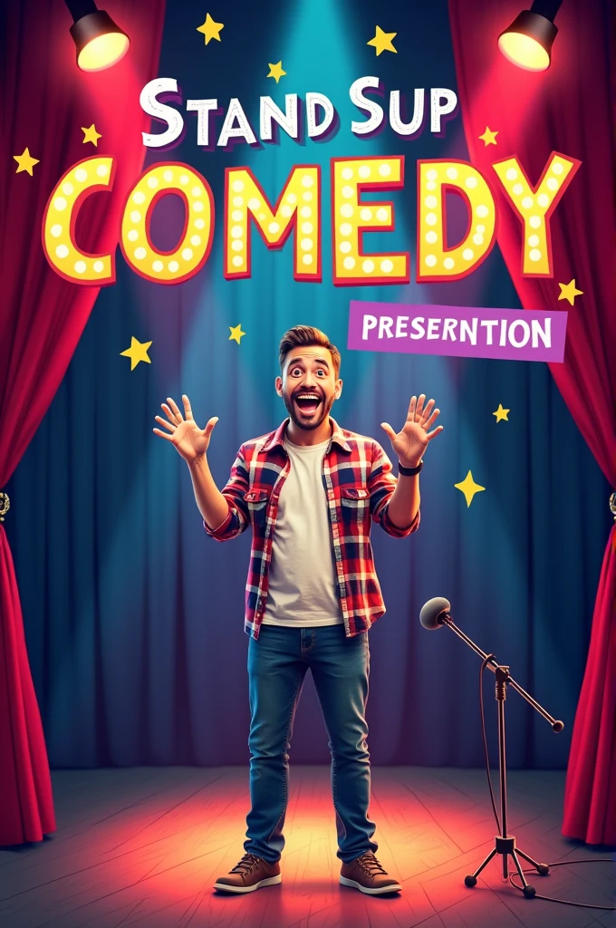 Flyer for a comedy presentation