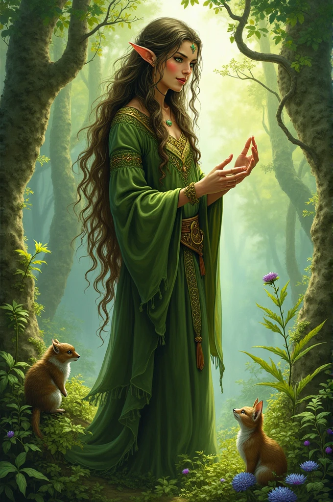 A D&d character, half long and druid