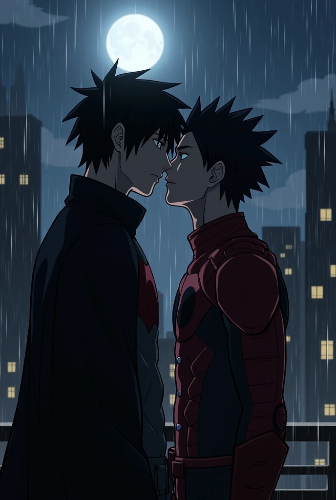 Obito Uchiha kissing Jason Todd