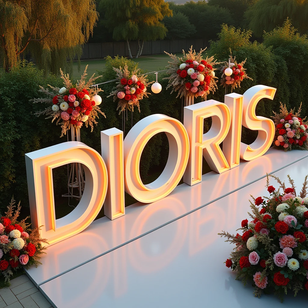 Those bold and giant DIORIS letters aerial view