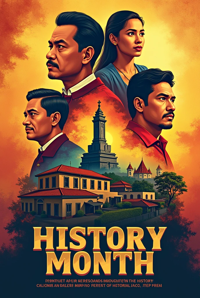 Give detailed concept to be seen in poster making about history month in philippines
