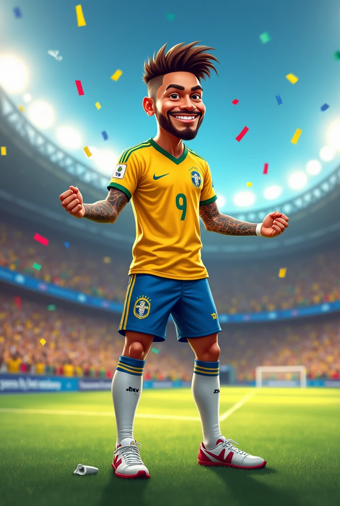 Neymar with silicone breasts
