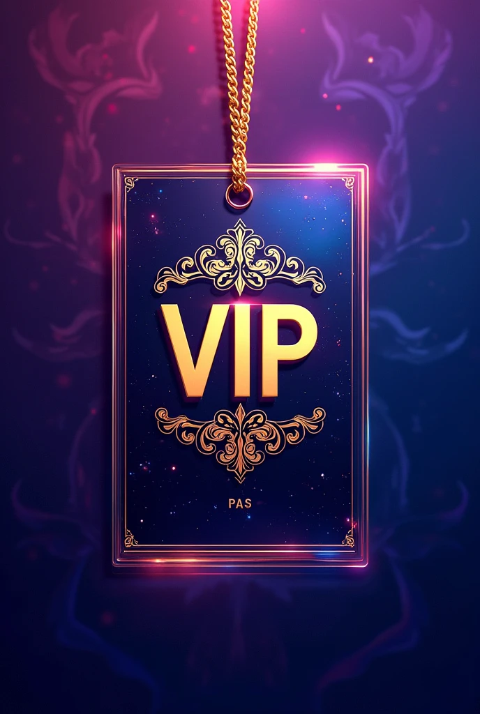 Create an image of a fictional VIP pass logo