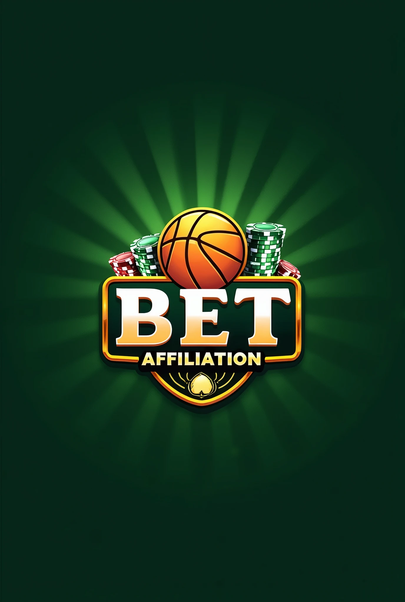 create a professional logo with the name Bet Affiliation that is modern. The logo must refer to sports betting and casino games.
The logo name should be clear