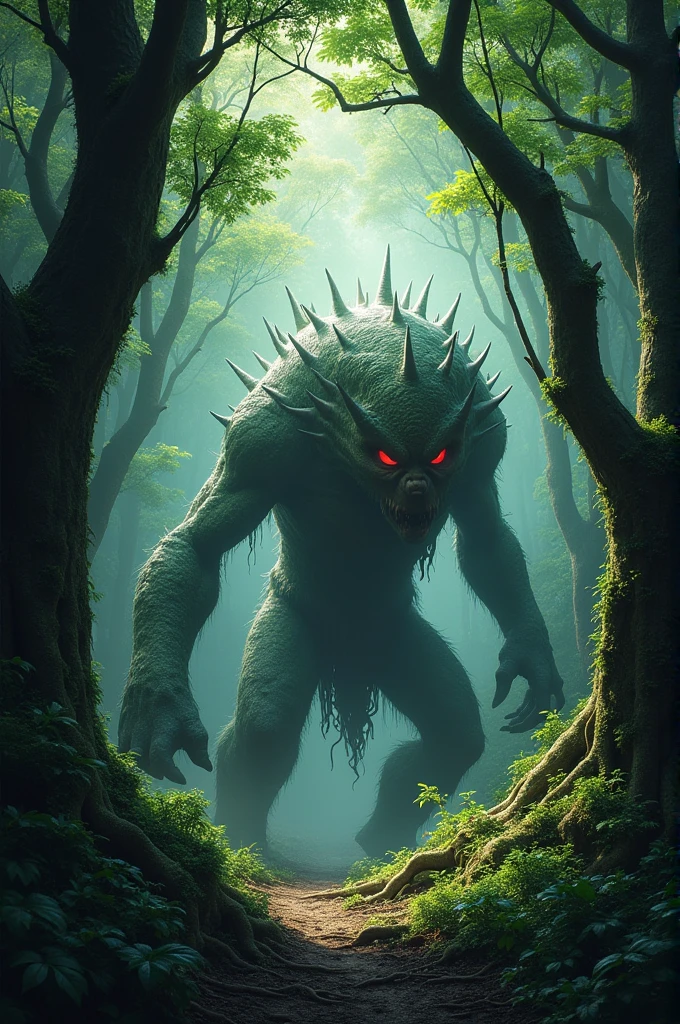 Monstrous creature in the forest 
