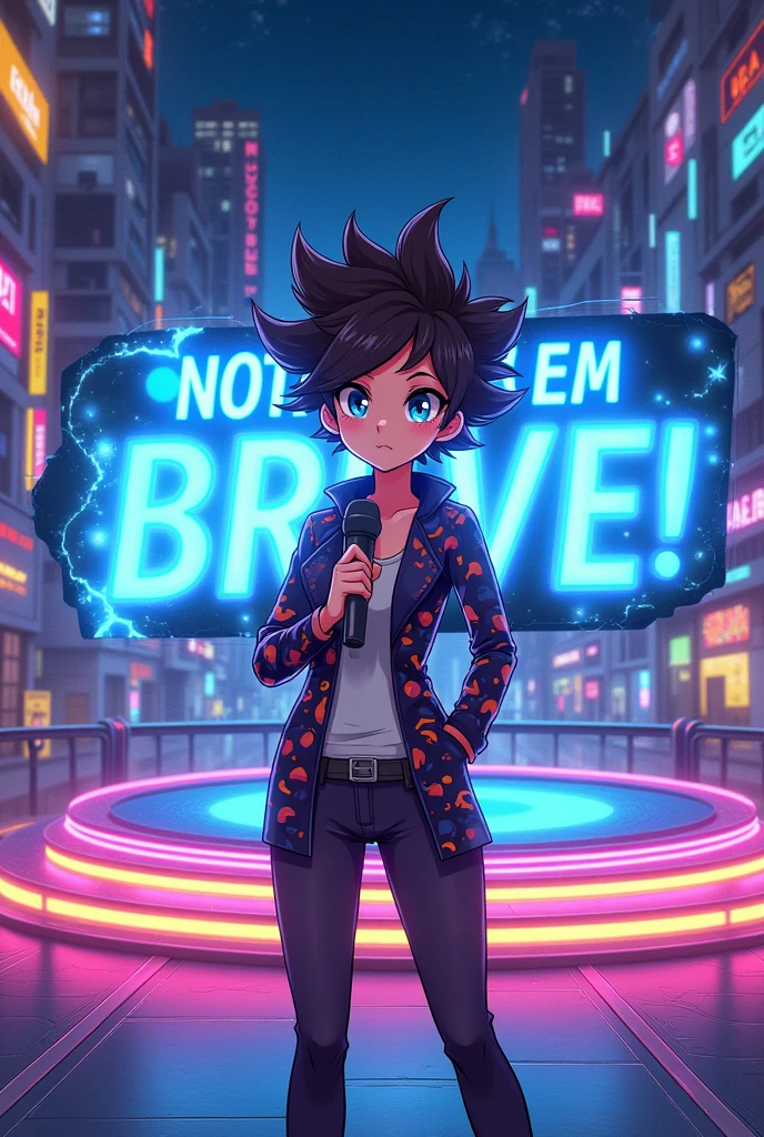 make an image written, news coming soon, with anime theme in Portuguese 