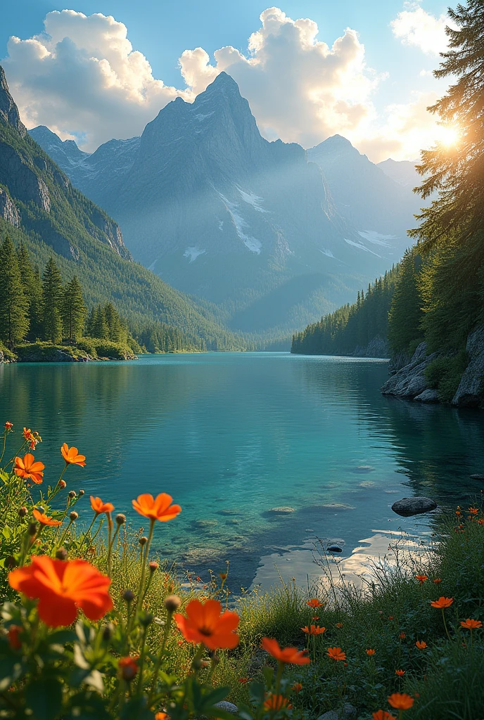 create a super realistic photo of an incredibly beautiful landscape