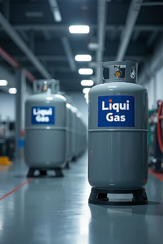 A profile picture background for a business with gas tanks, featuring Liqui Gas with gray gas tanks. 