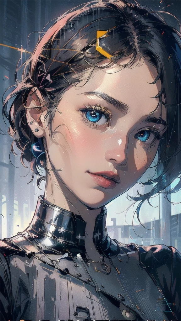 (((masterpiece, highest quality))),(((solo:1.2))),(((1girl:1.2))),32k wallpaper, very detailed, poster, vintage science fiction,(((((geometric cinematic movie poster))))), ((((bauhaus)))),(((abstract))),((((mid century modern)))),(((((portfolio))))),(((((Close-up))))),(((((bust up))))),((((more various angle)))),(((highlight))),((((heterochromia)))),(((complete. detailed face))),(((Extremely talented))),(((most complecated machine))),(((Overall colorfully))),((((((Absolutely gradation background)))))),(((heavy rain)))