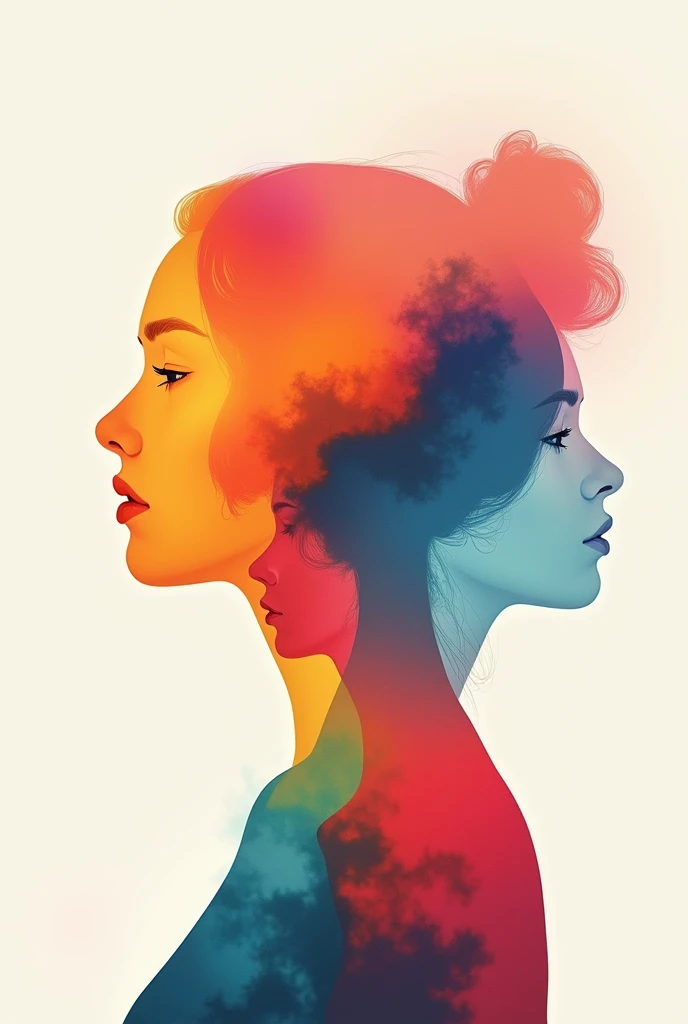 a cover for a feelings album and the design is very minimalist with polychrome colors