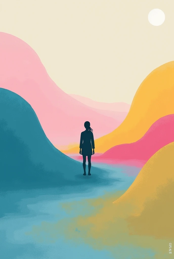a cover for a feelings album and the design is very minimalist with polychrome colors