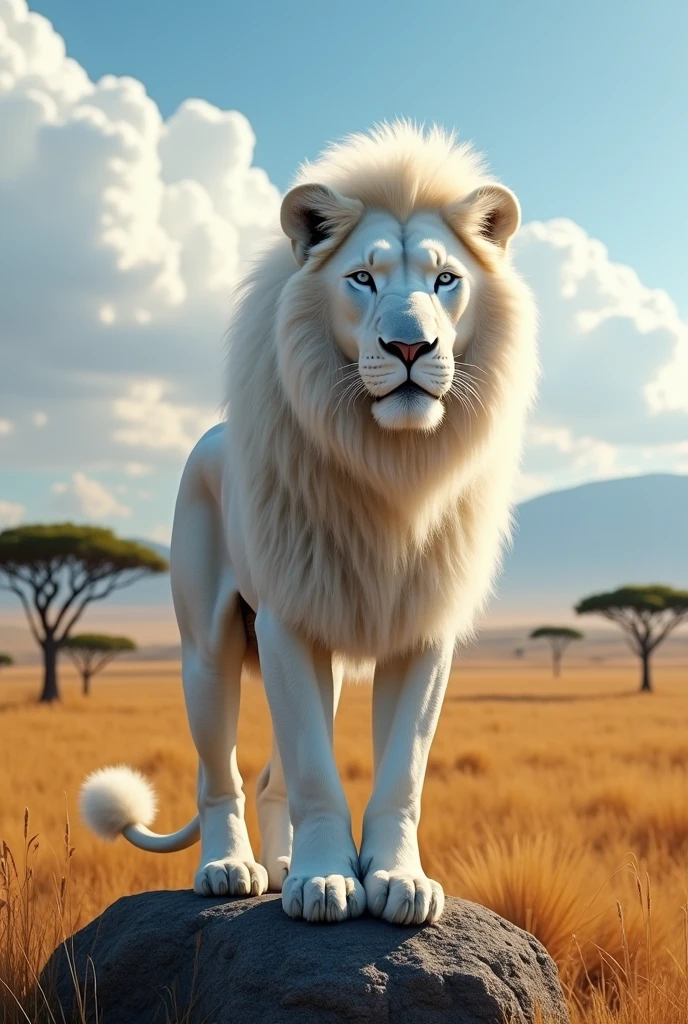 A white lion tongo

