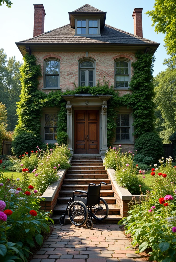 A two-story house that represents a barrier for a person in a wheelchair
