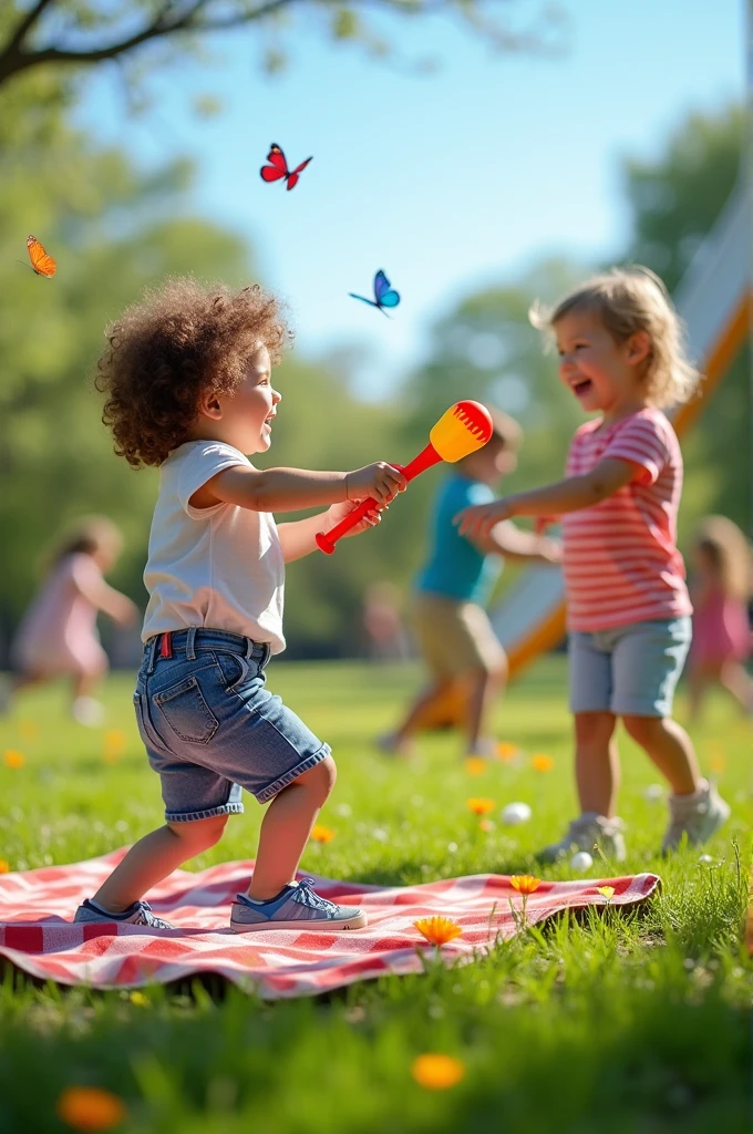 make an image of a child hitting another