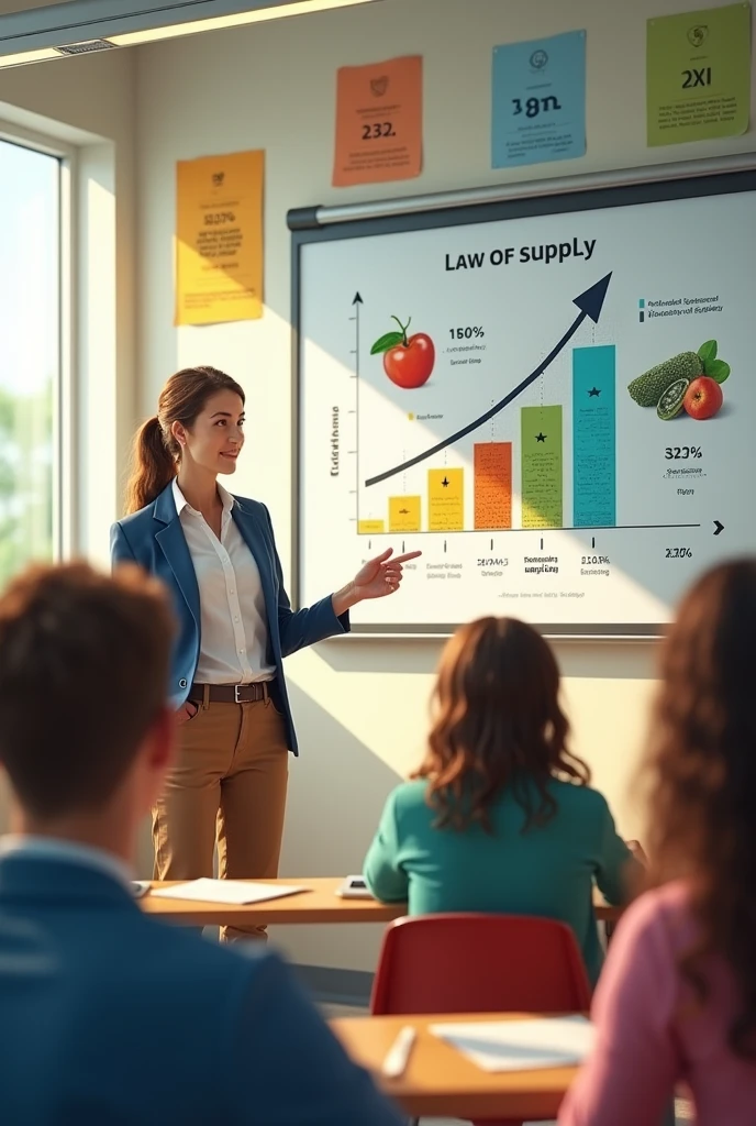 Create a cheat sheet for the law of supply with images