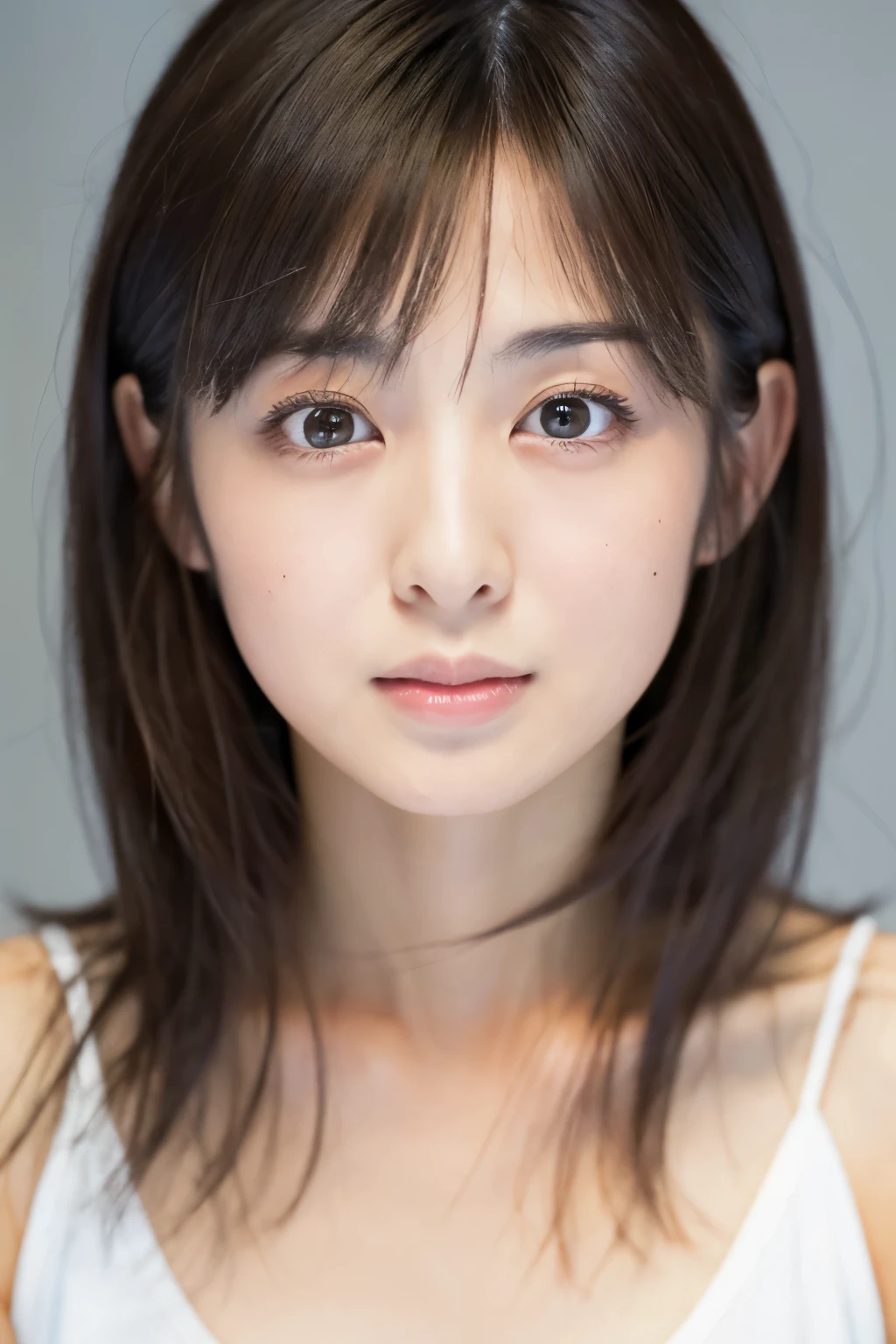 Masterpiece, Photogravure, High quality, High resolution, a photo captured the beautiful moment of a skinny Japanese woman, 24 years old, {long|short} hair, cute face, detailed face, detailed eyes, anatomically correct body