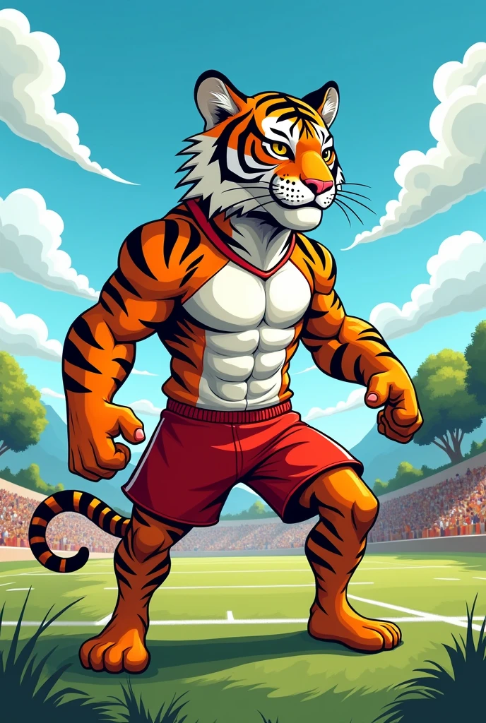 Tiger in sportswear