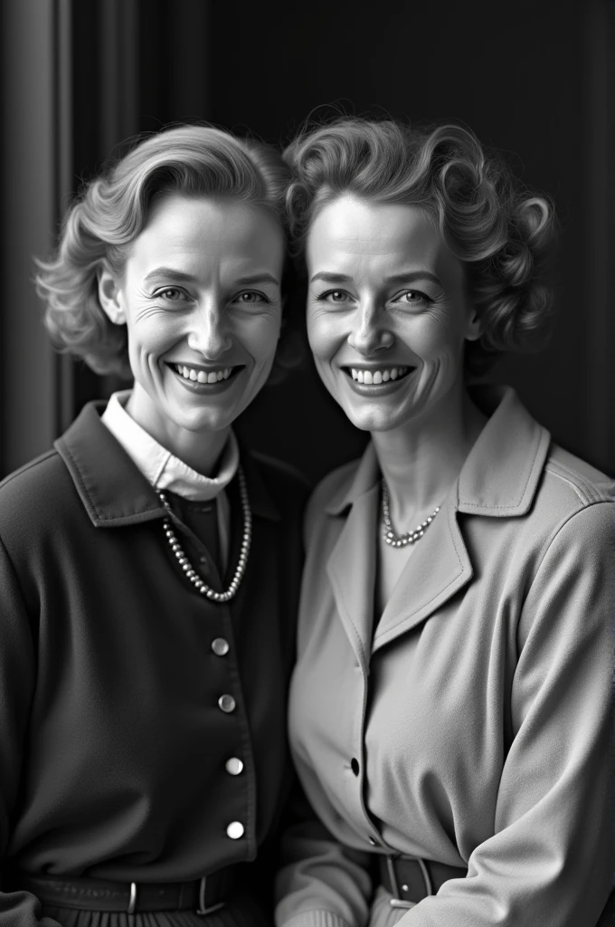 Irene and Eve Curie smiling