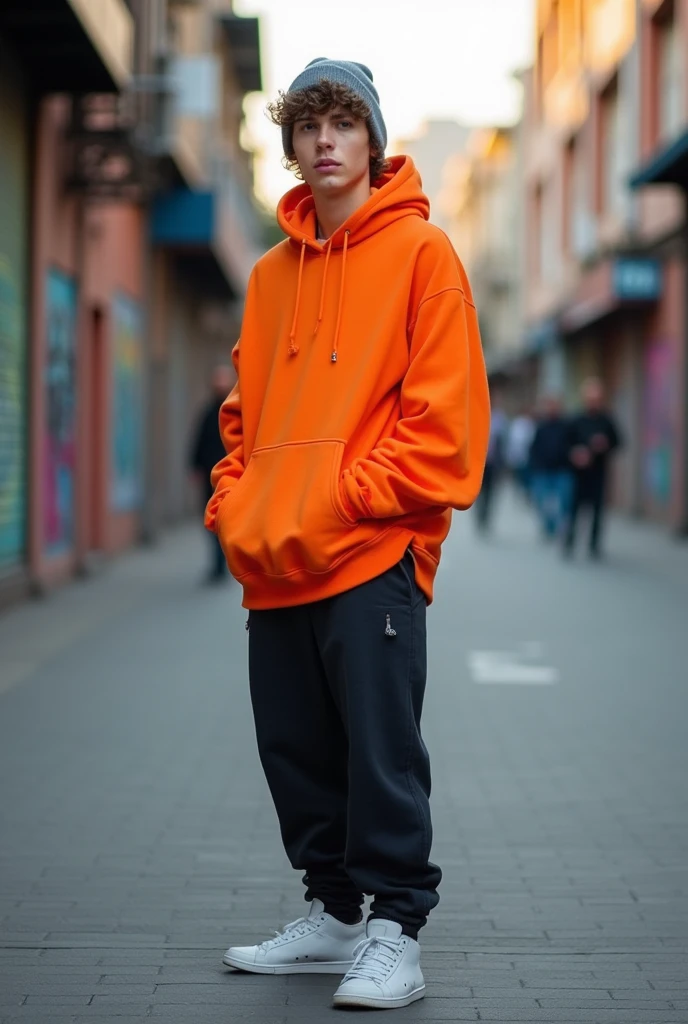 Joven con ropa oversize