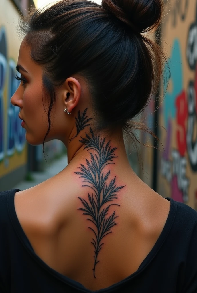 give examples of neck tattoos for men, tattoo theme: seam, as if the neck was sewn