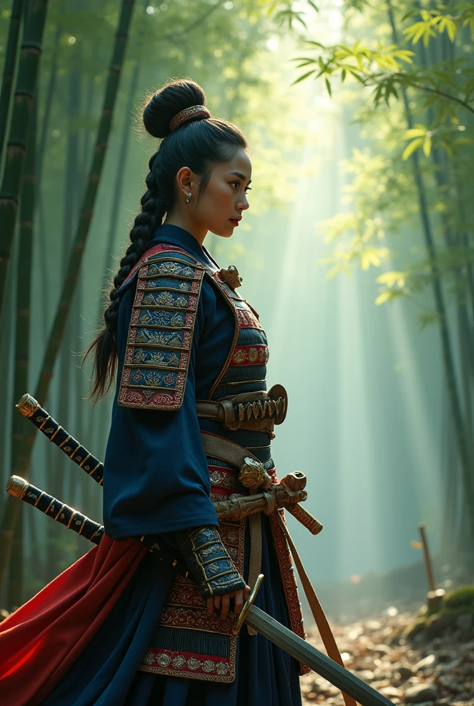 ((best quality)), ((masterpiece)), (detailed), samurai girl 4k quality wallpaper