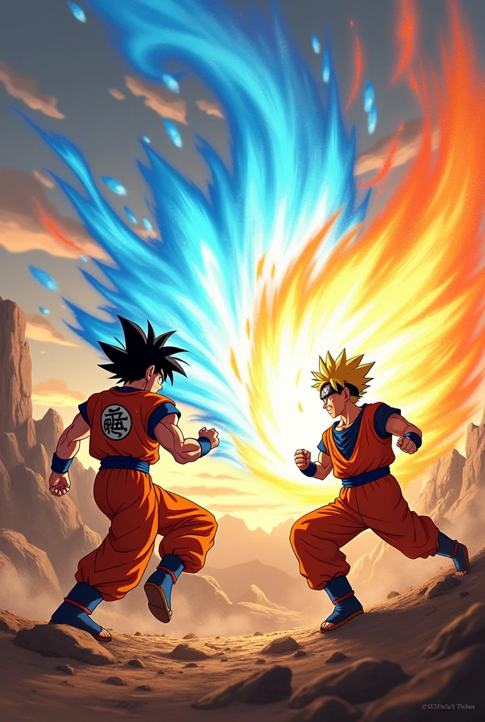 Dragon ball z Firing with Naruto