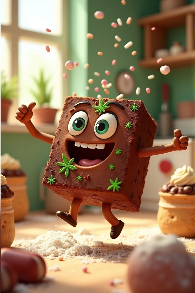 Animated Marijuana Brownie
