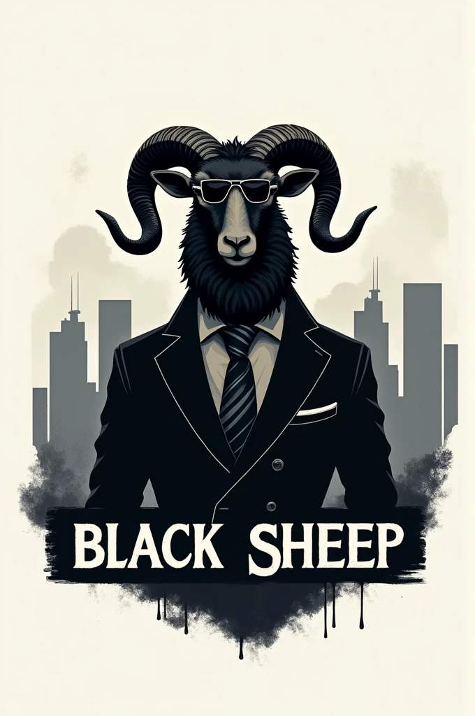 Crie uma logo de moda masculina com o nome black sheep 
