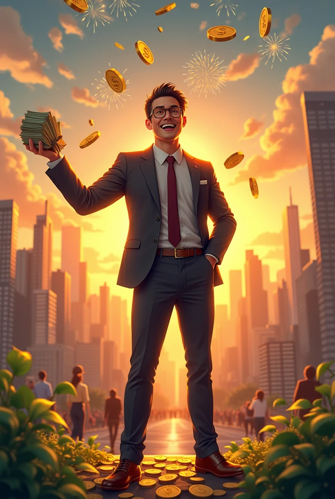 Create an image as a name as make money