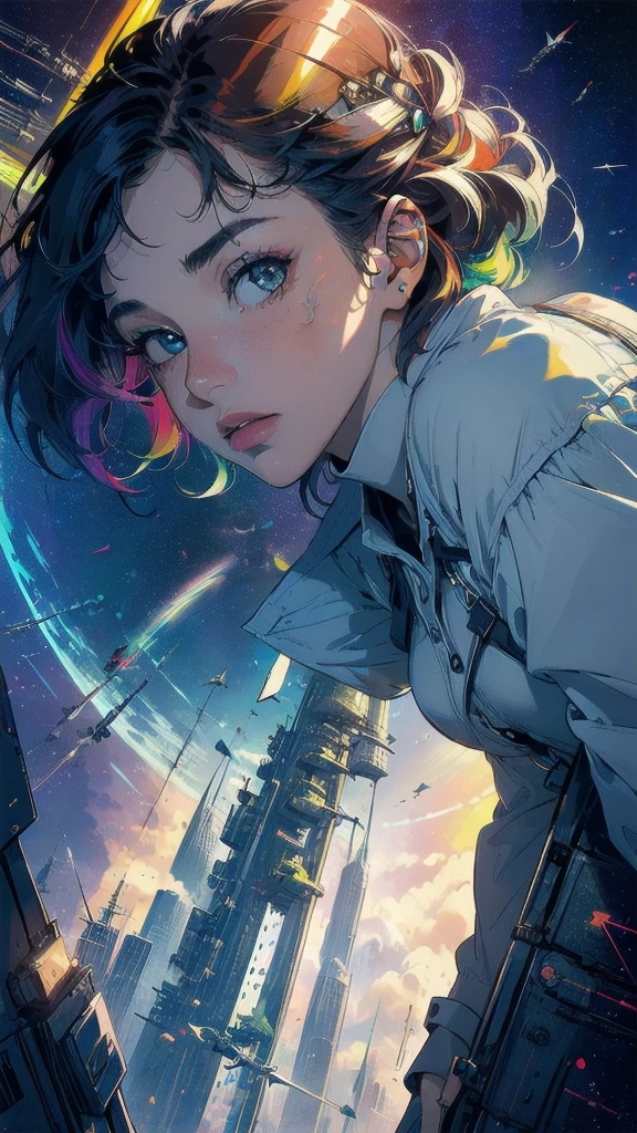 (((masterpiece, highest quality))),(((solo:1.2))),(((1girl:1.2))),32k wallpaper, very detailed, poster, vintage science fiction,(((((geometric cinematic movie poster))))), ((((bauhaus)))),(((abstract))),((((mid century modern)))),(((((portfolio))))),(((((Close-up))))),(((((bust up))))),((((more various angle)))),(((highlight))),((((heterochromia)))),(((complete. detailed face))),(((Extremely talented))),(((most complecated machine))),(((Overall colorfully))),((((((Absolutely gradation background)))))),(((rainbow)))