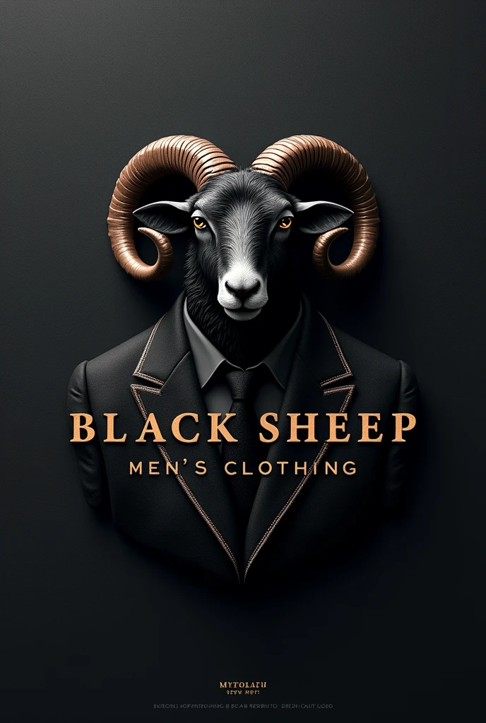 Create a men's clothing logo with the name black sheep