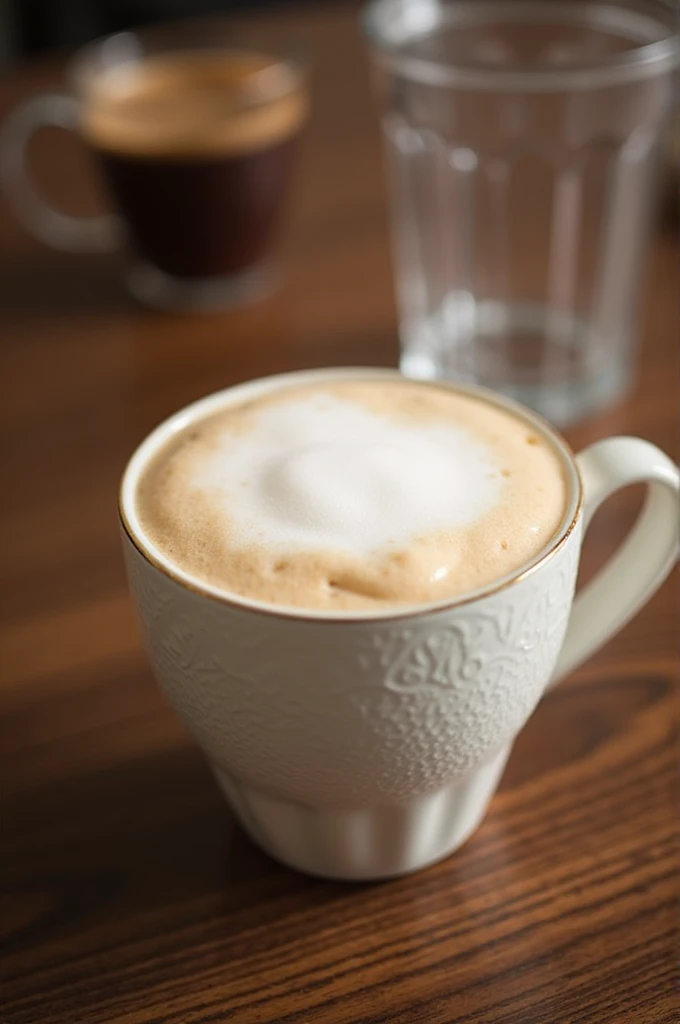4. **Elegant Cappuccino with Aromatic Milk Foam
- *Classic Cappuccino, but with lavender-infused milk foam *
Elegant Cup