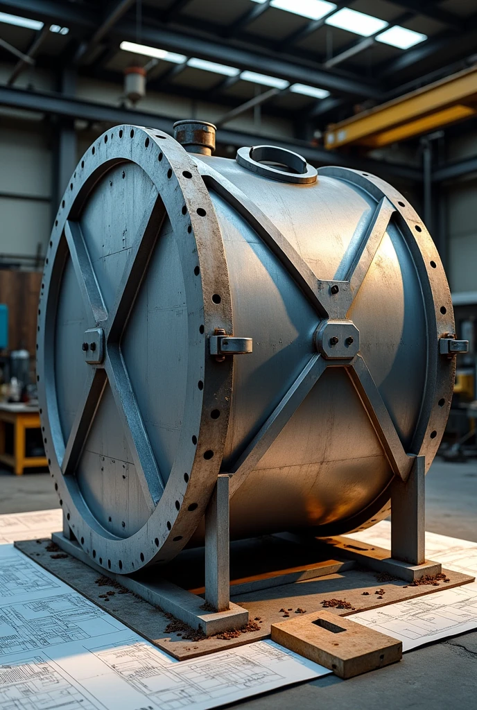 Warren truss structure mold for a 6-meter circular tank