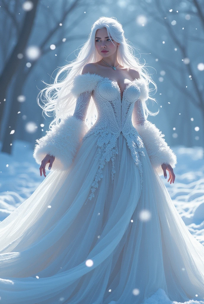Weiss Schnee, ((colossal breasts)), (breast expansion), joyful expression 