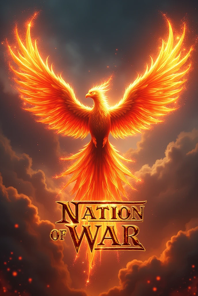Fire Phoenix with logo written Nation Of War 
