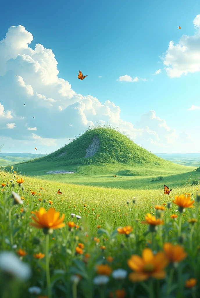 sanitary landfill in a beautiful plain
