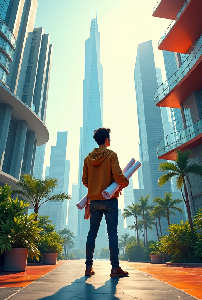Create a cover page for an architecture student
