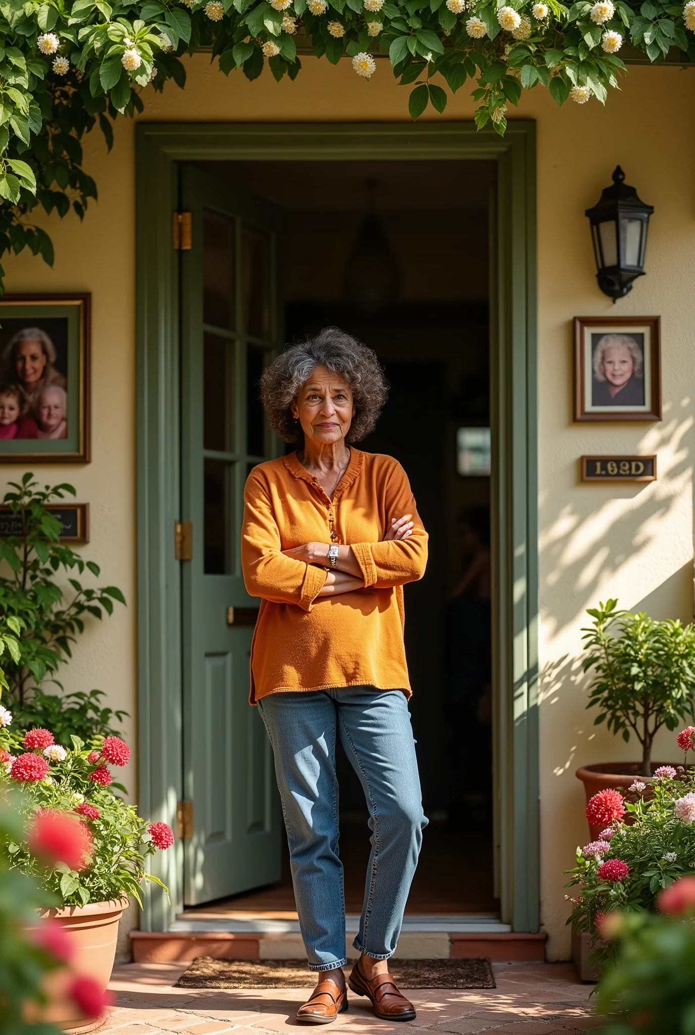 Home for 50 years. brown skinned. curly hair. greeneyes. 